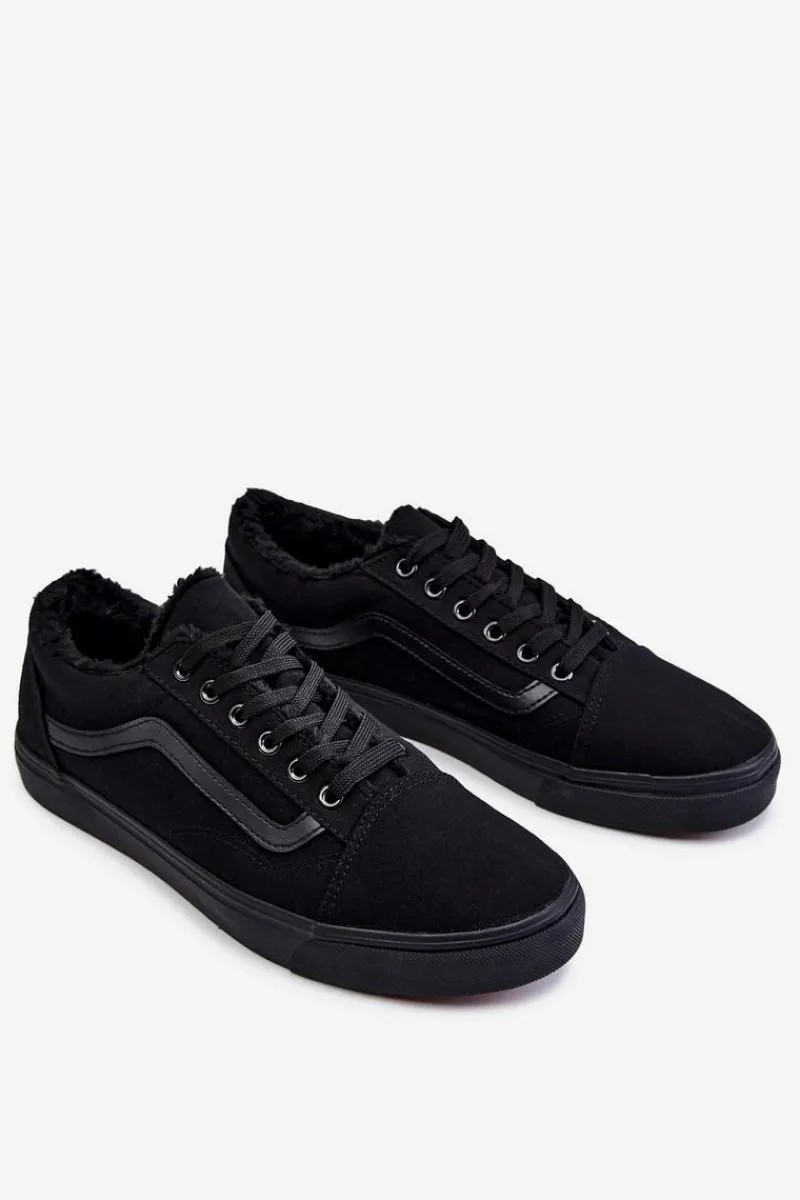 Trampki Niskie|Trampki Męskie Niskie>Boto Męskie Materiałowe Trampki Ocieplane Czarne Harry