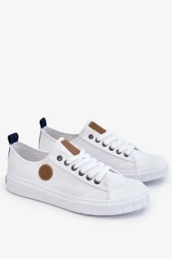 Trampki Męskie Big Star|Trampki Niskie>Big Star Shoes Męskie Materiałowe Trampki Big Star LL174019 Białe