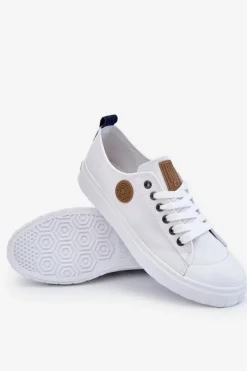 Trampki Męskie Big Star|Trampki Niskie>Big Star Shoes Męskie Materiałowe Trampki Big Star LL174019 Białe