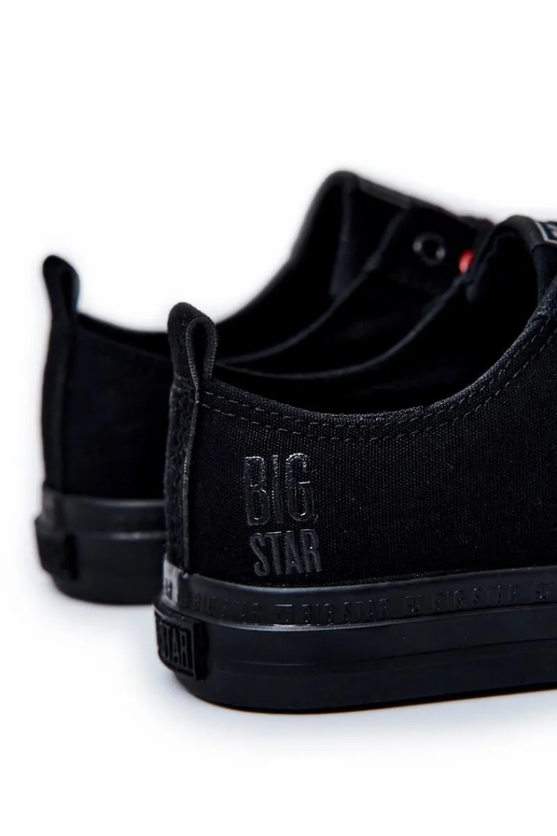 Trampki Męskie Big Star|Trampki Niskie>Big Star Shoes Męskie Materiałowe Trampki BIG STAR JJ174003 Czarne