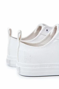 Hot Męskie Materiałowe Trampki BIG STAR JJ174001 Białe Męskie Trampki Męskie Big Star|Trampki Niskie