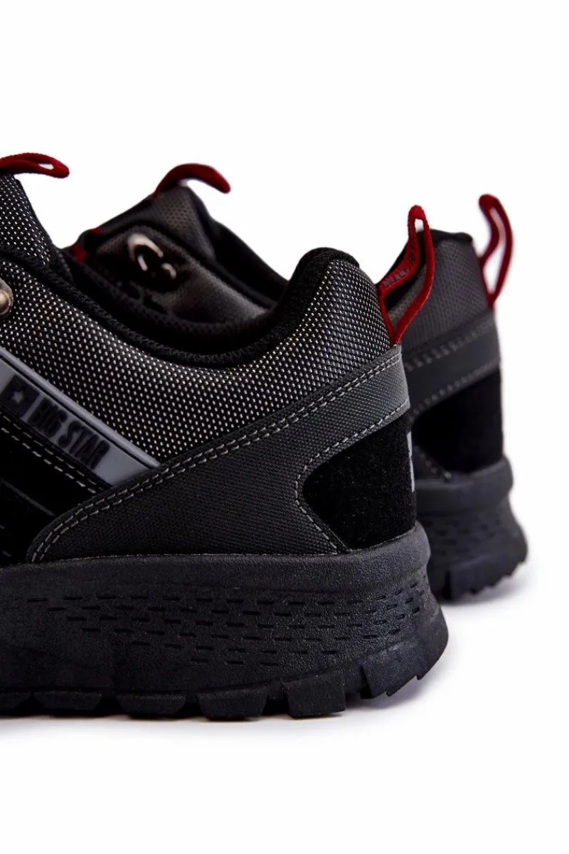 Obuwie Trekkingowe Męskie|Obuwie Sportowe Męskie>Big Star Shoes Męskie Niskie Buty Trekkingowe Memory Foam Big Star KK174126 Czarne