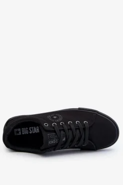 Hot Męskie Niskie Materiałowe Trampki Big Star LL174078 Czarne Męskie Trampki Męskie Big Star|Trampki Niskie