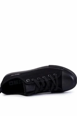 Big Star Shoes Męskie Niskie Materiałowe Trampki Big Star KK174007 Czarne