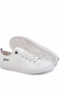 Best Męskie Niskie Skórzane Trampki Big Star KK174008 Białe Męskie Trampki Męskie Big Star|Trampki Niskie