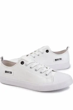 Best Męskie Niskie Skórzane Trampki Big Star KK174008 Białe Męskie Trampki Męskie Big Star|Trampki Niskie