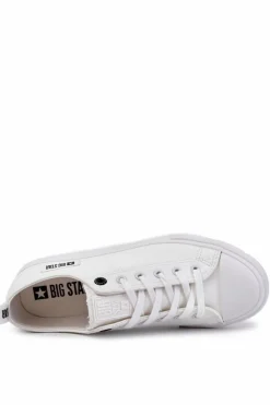 Best Męskie Niskie Skórzane Trampki Big Star KK174008 Białe Męskie Trampki Męskie Big Star|Trampki Niskie