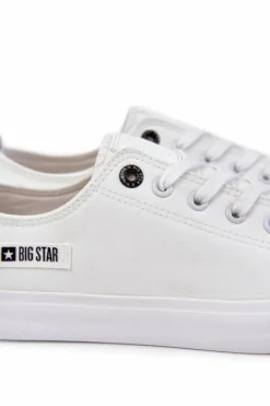 Best Męskie Niskie Skórzane Trampki Big Star KK174008 Białe Męskie Trampki Męskie Big Star|Trampki Niskie
