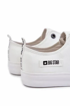 Best Męskie Niskie Skórzane Trampki Big Star KK174008 Białe Męskie Trampki Męskie Big Star|Trampki Niskie