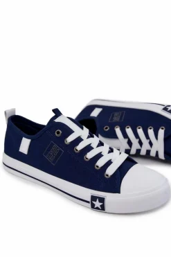 Hot Big Star Shoes Męskie Niskie Trampki Big Star JJ174138 Granatowe