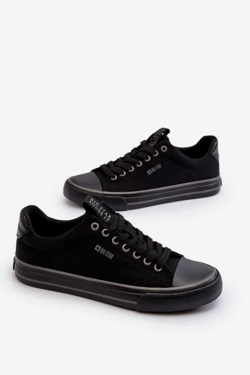 Best Męskie Niskie Trampki Big Star NN174005 Czarne Męskie Trampki Męskie Big Star|Trampki Niskie