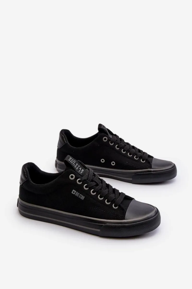 Best Męskie Niskie Trampki Big Star NN174005 Czarne Męskie Trampki Męskie Big Star|Trampki Niskie