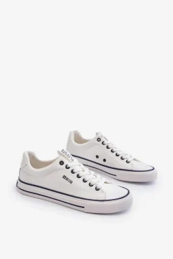 Discount Big Star Shoes Męskie Niskie Trampki Big Star NN174004 Białe