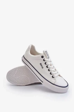 Discount Big Star Shoes Męskie Niskie Trampki Big Star NN174004 Białe