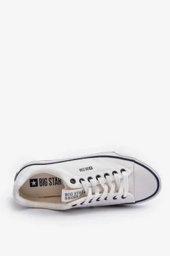 Discount Big Star Shoes Męskie Niskie Trampki Big Star NN174004 Białe