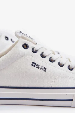 Discount Big Star Shoes Męskie Niskie Trampki Big Star NN174004 Białe