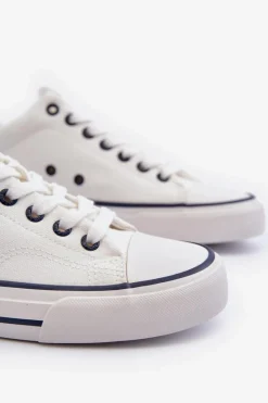 Discount Big Star Shoes Męskie Niskie Trampki Big Star NN174004 Białe