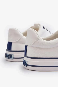 Discount Big Star Shoes Męskie Niskie Trampki Big Star NN174004 Białe