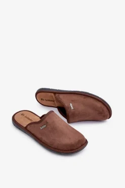 Online INBLU Męskie Obuwie Domowe Kapcie 9100002H Brązowe