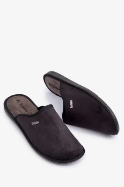 Klapki Męskie Klasyczne|Papcie Męskie></noscript>INBLU Męskie Obuwie Domowe Kapcie 9100002H Czarne