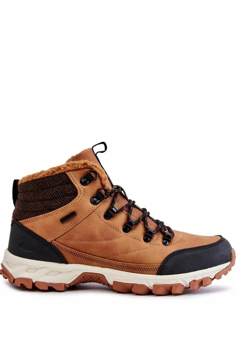 Obuwie Trekkingowe Męskie|Botki Męskie>Cross Jeans Męskie Ocieplane Botki Buty Trekkingowe KK1R4021C Camel