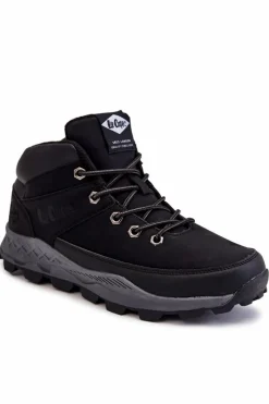 Botki Męskie>Lee Cooper Męskie Ocieplane Botki Trapery LCJ-22-01-1391 Czarne