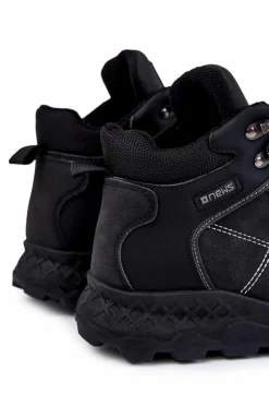 Outlet Evento Męskie Ocieplane Botki Trapery Czarne Allan