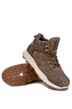 Discount Męskie Ocieplane Botki Trapery Khaki Allan Męskie Obuwie Trekkingowe Męskie|Botki Męskie