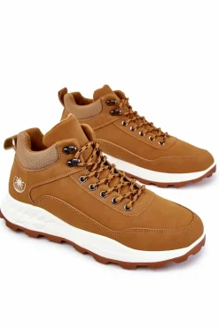 Outlet Boto Męskie Ocieplane Buty Trekkingowe Trapery Camel Otto