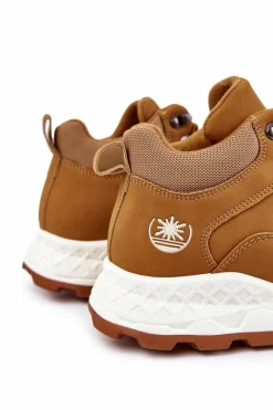 Outlet Boto Męskie Ocieplane Buty Trekkingowe Trapery Camel Otto