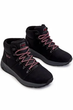 Clearance Męskie Ocieplane Buty Trekkingowe LCJ-22-31-1451 Czarne Męskie Obuwie Trekkingowe Męskie|Botki Męskie