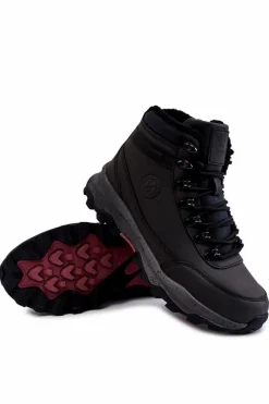 Obuwie Trekkingowe Męskie|Botki Męskie>Cross Jeans Męskie Ocieplane Buty Trekkingowe KK1R4027C Czarne