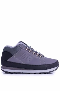 Online Boto Męskie Ocieplane Buty Trekkingowe Szare Newlans2