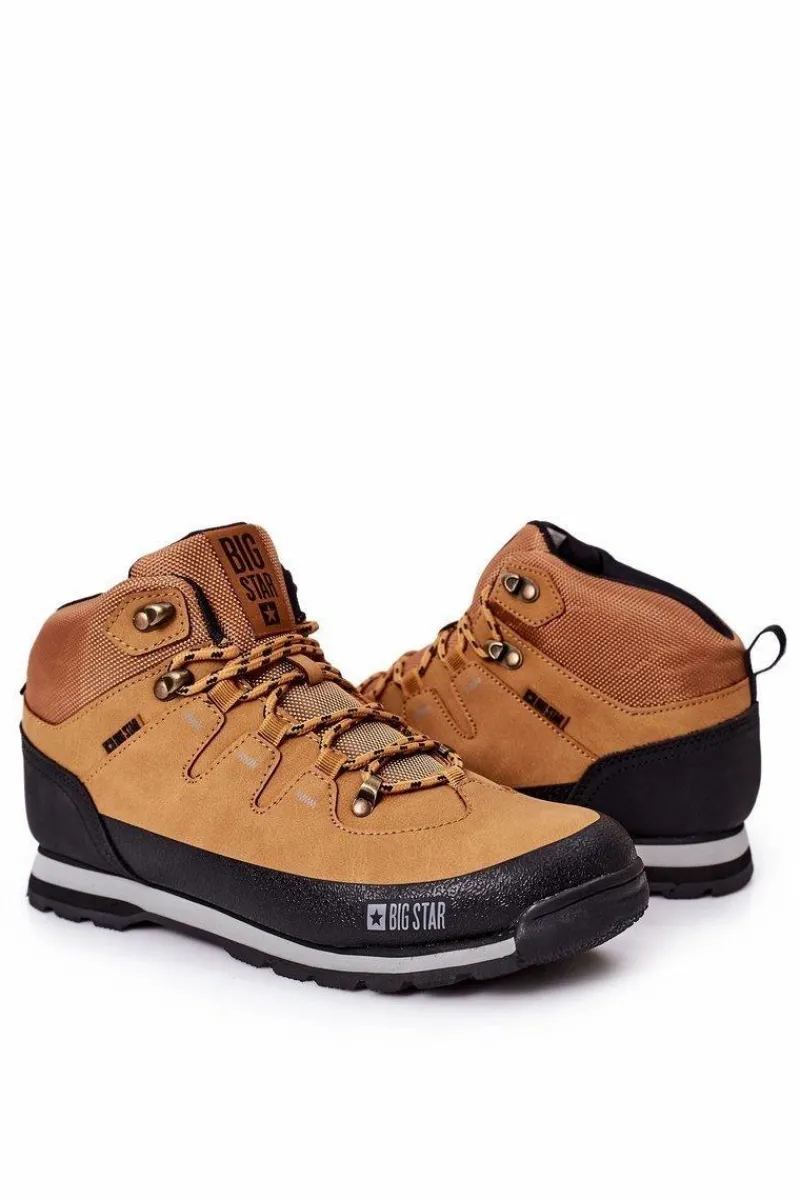 Obuwie Trekkingowe Męskie>Big Star Shoes Męskie Ocieplane Buty Trekkingowe Big Star EE174438 Camel