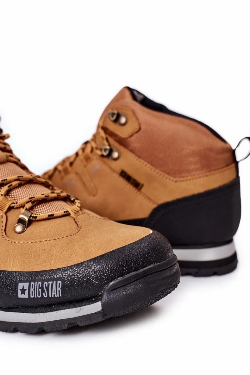 Obuwie Trekkingowe Męskie>Big Star Shoes Męskie Ocieplane Buty Trekkingowe Big Star EE174438 Camel