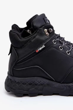 Outlet Evento Męskie Ocieplane Buty Trekkingowe Czarne Daviana
