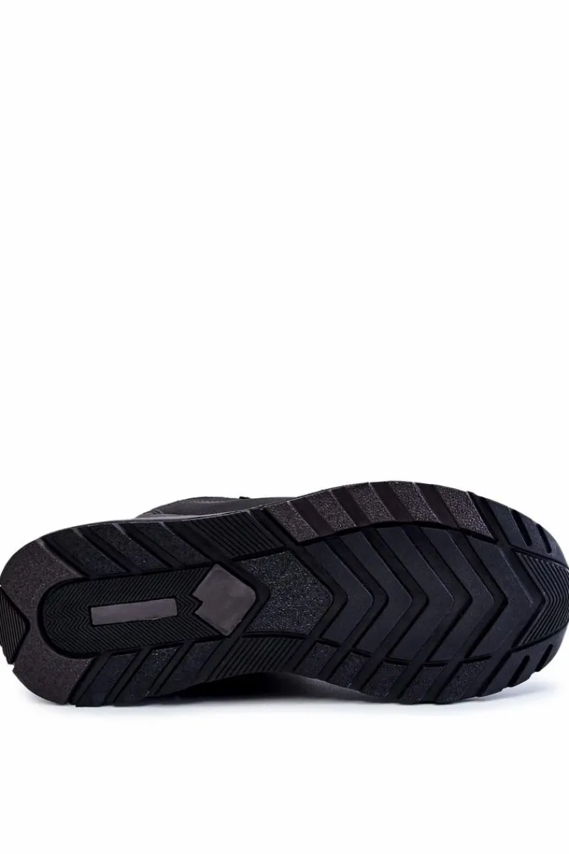 Obuwie Trekkingowe Męskie|Botki Męskie>Cross Jeans Męskie Ocieplane Buty Trekkingowe KK1R4031C Czarne