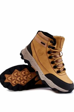 Obuwie Trekkingowe Męskie|Botki Męskie>Cross Jeans Męskie Ocieplane Buty Trekkingowe KK1R4026C Camel