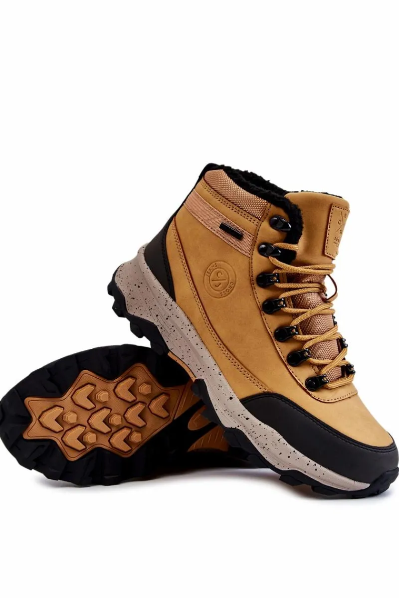 Obuwie Trekkingowe Męskie|Botki Męskie>Cross Jeans Męskie Ocieplane Buty Trekkingowe KK1R4026C Camel