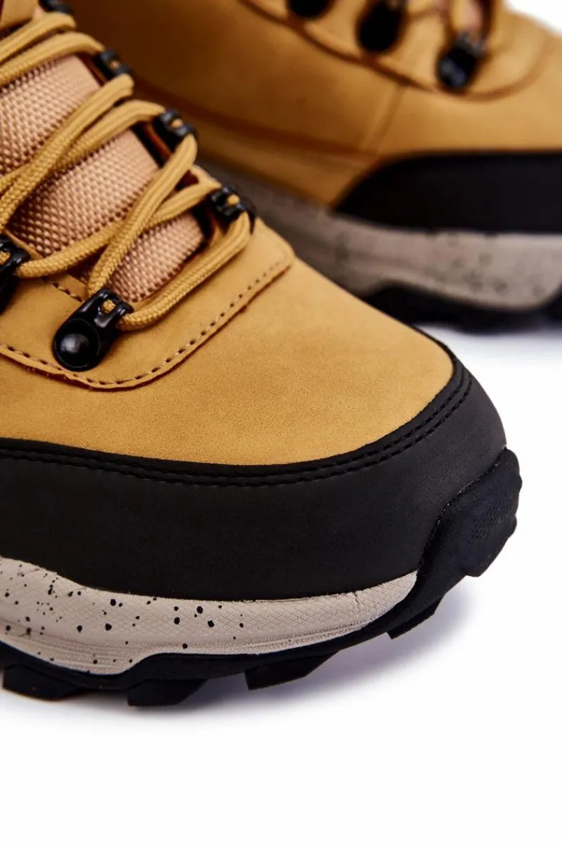 Obuwie Trekkingowe Męskie|Botki Męskie>Cross Jeans Męskie Ocieplane Buty Trekkingowe KK1R4026C Camel