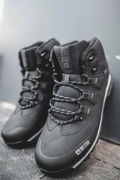 Obuwie Trekkingowe Męskie>Big Star Shoes Męskie Ocieplane Buty Trekkingowe Big Star EE174437 Czarne