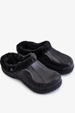 New Męskie Ocieplane Klapki Kroksy Czarne Calmo Męskie Klapki Męskie Klasyczne