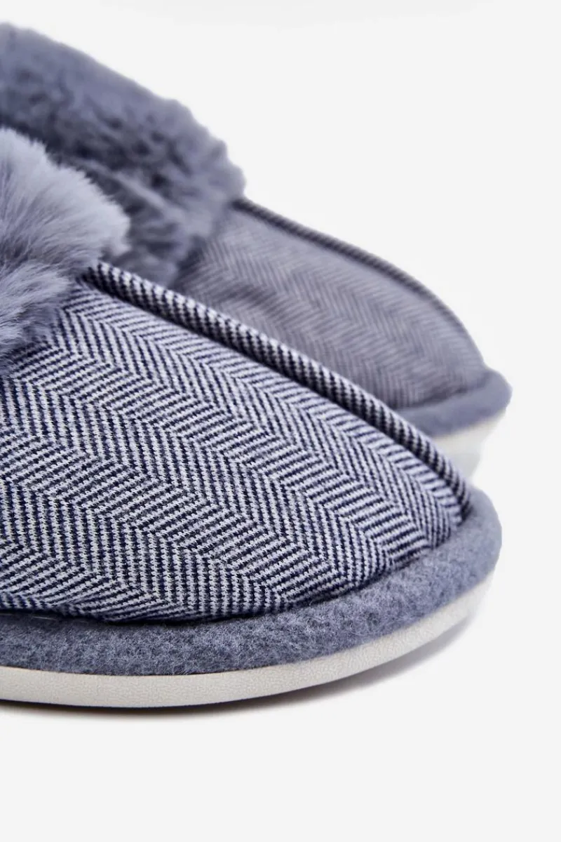 Boto Męskie Ocieplane Papcie Granatowe Marcus