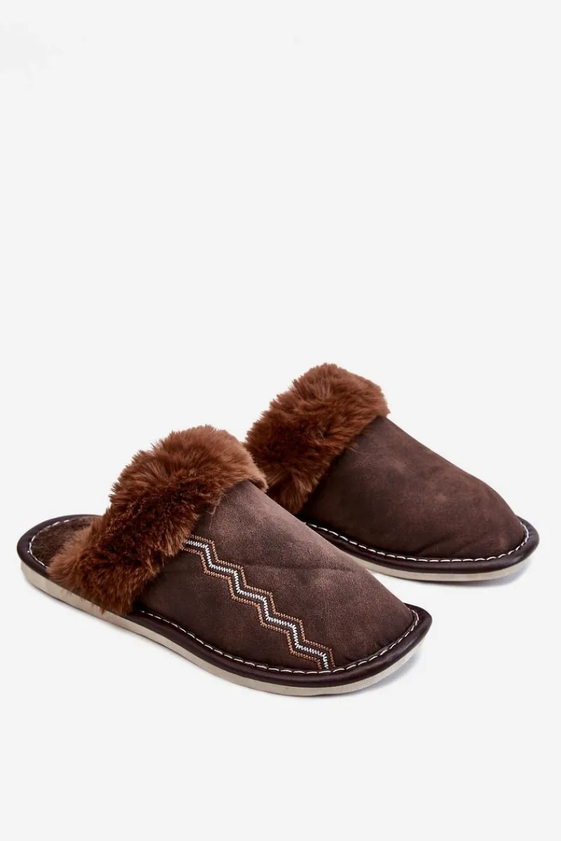Clearance Boto Męskie Ocieplane Papcie Z Futerkiem Brązowe Aron