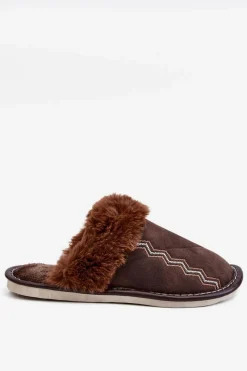 Clearance Boto Męskie Ocieplane Papcie Z Futerkiem Brązowe Aron