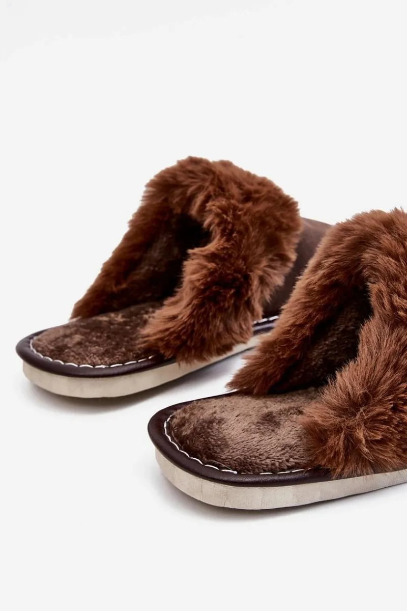 Clearance Boto Męskie Ocieplane Papcie Z Futerkiem Brązowe Aron