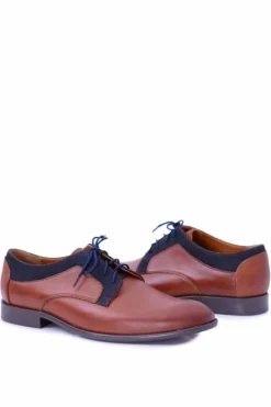 Outlet Boto Męskie Półbuty Bednarek Eleganckie Skórzane Brązowe Maksim