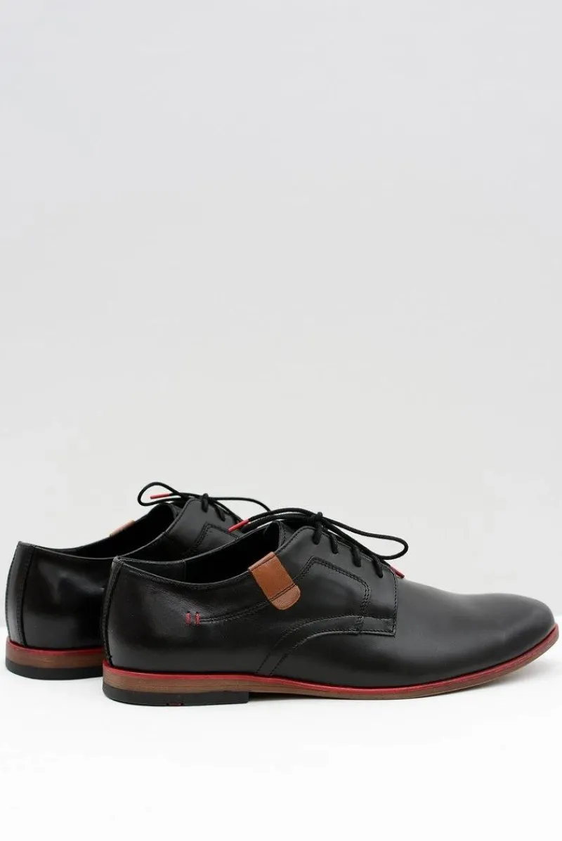 Clearance Męskie Półbuty Bednarek Eleganckie Skórzane Czarne Nikolas Męskie Bednarek Polish Shoes|Półbuty Casual