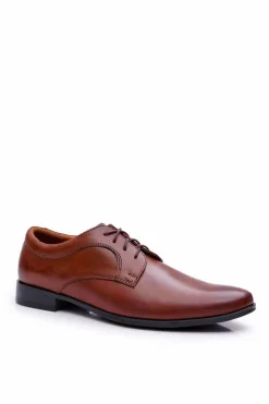 Bednarek Polish Shoes|Półbuty Eleganckie>Boto Męskie Półbuty Bednarek Eleganckie Skórzane Wizytowe Brązowe Gaspare