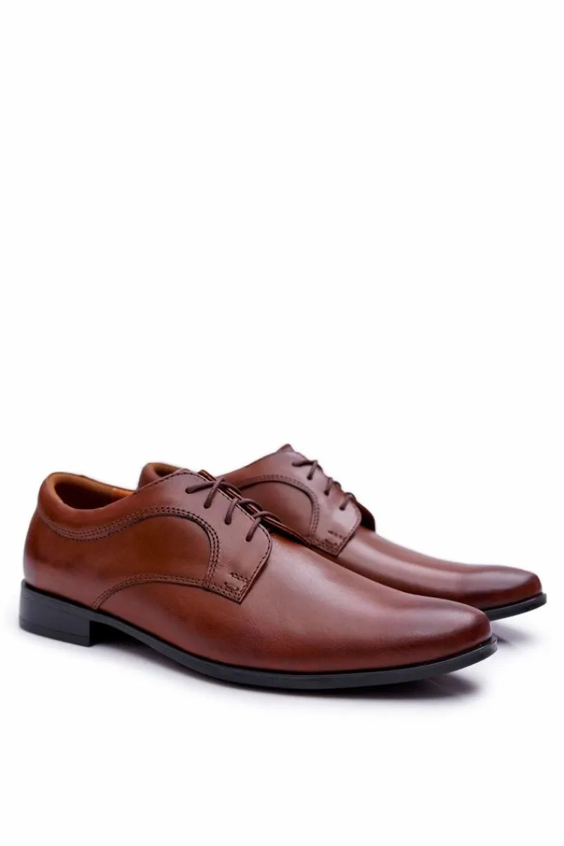 Bednarek Polish Shoes|Półbuty Eleganckie>Boto Męskie Półbuty Bednarek Eleganckie Skórzane Wizytowe Brązowe Gaspare